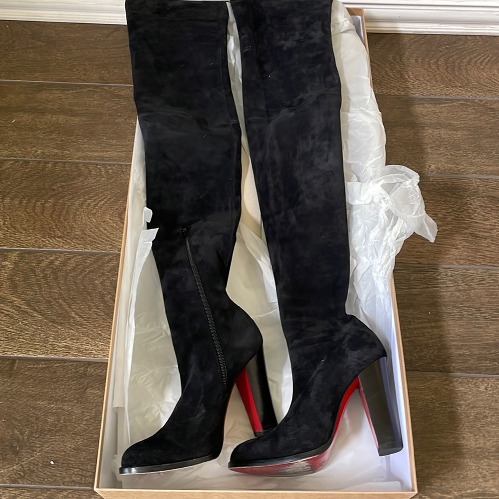 Christian Louboutin's 'Alta Top Over the Knee Boots Suede